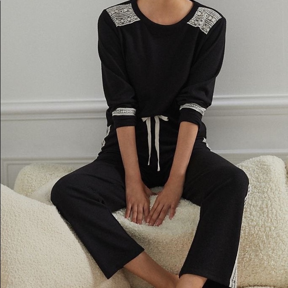 FN Flora Nikrooz Charlie PJ Set in Black XSmall